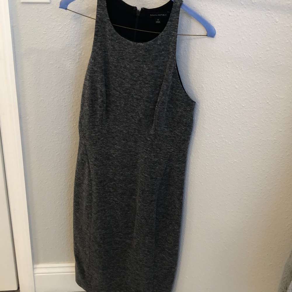 Banana Republic Gray Racerback Sheath Dress